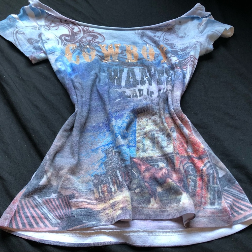 Western Graphic Women's Crop Top